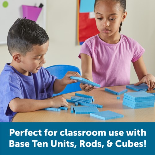 Learning Resources - Plastic Base Ten Flats (Set of 10)-2