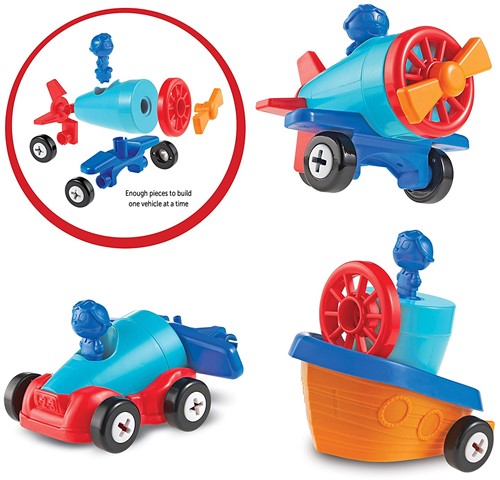 Learning Resources - 1-2-3 Build It!™ Car-Plane-Boat-3