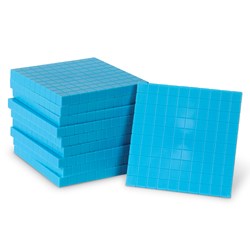 Learning Resources - Plastic Base Ten Flats (Set of 10)
