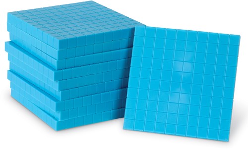 Learning Resources - Plastic Base Ten Flats (Set of 10)
