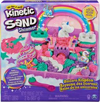Kinetic Sand - Shimmer Eenhoorn Koninkrijk-Speelset Met 907 gram Glanzend Speelzand 8 Stuks Gereedschap