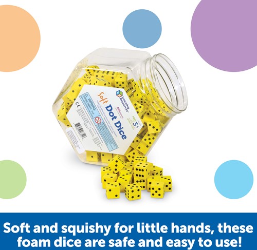 Learning Resources - Soft Foam Dot Dice (Set of 200)-2