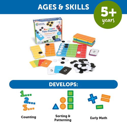 Learning Resources - Rainbow Ten-Frames Classroom Set-3