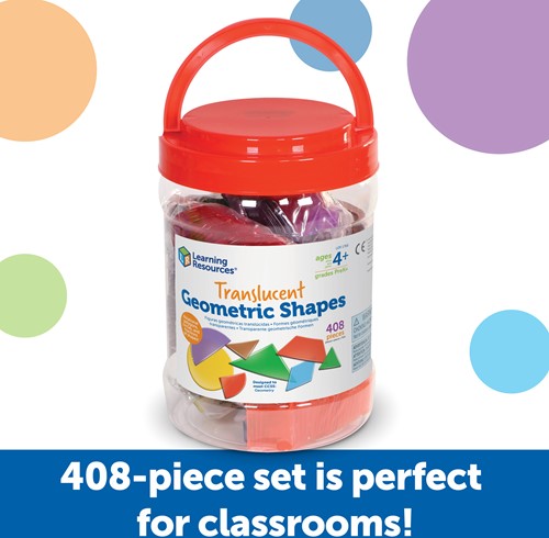 Learning Resources - Translucent Geometric Shapes (Set of 408)-2
