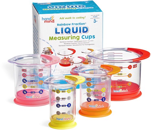 Learning Resources - Rainbow Fraction® Liquid Measuring Cups