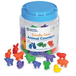 Learning Resources - Friendly Farm® Animal Counters (Set of 72)