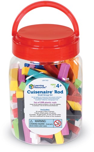 Learning Resources - Cuisenaire® Rods, Small Group Set, Plastic (Set of 155)-3