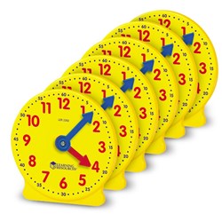 Learning Resources - Big Time® Geared Mini-Clocks (Set of 6)