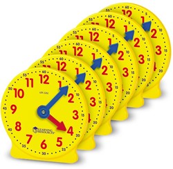 Learning Resources - Big Time® Geared Mini-Clocks (Set of 6)