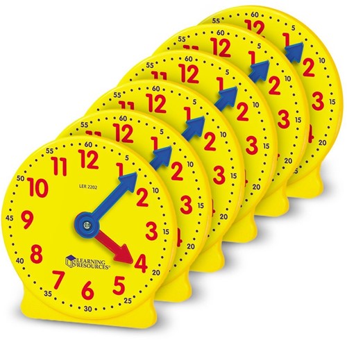 Learning Resources - Big Time® Geared Mini-Clocks (Set of 6)