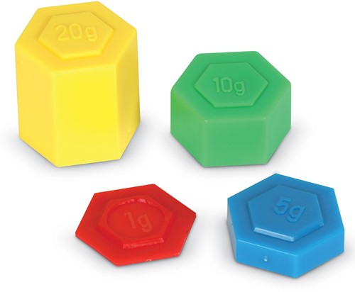 Learning Resources - Hexagram® Metric Weight Set (Set of 54)-2